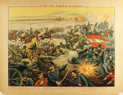 A Batalha dos Passes dos Cárpatos, 1914 de Unbekannt