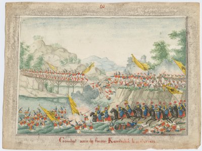 A batalha no rio Kamchik em 15 de outubro de 1828, 1829 de Unbekannt