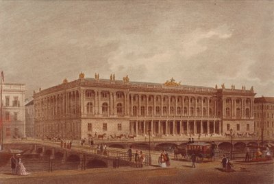 A Bolsa de Valores de Berlim na Burgstrasse, finais dos anos 1860 e início dos anos 1870 de Unbekannt