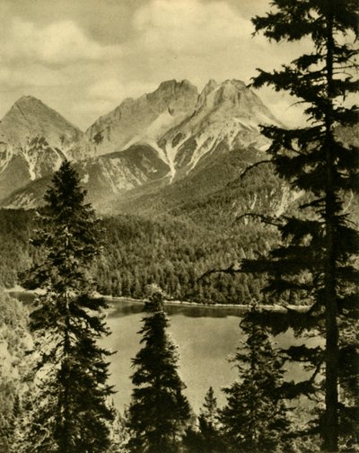 O Blindsee e Fern Pass, Tirol, Áustria, c1935. de Unbekannt