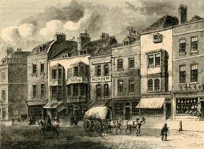 A cidade, rua principal, em 1825, c1878. de Unbekannt