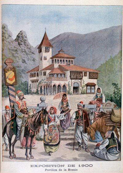 O pavilhão da Bósnia na Exposição Universal de 1900, Paris, 1900 de Unbekannt