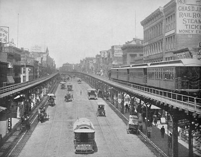 The Bowery, olhando para o norte, Nova York, c1897. de Unbekannt