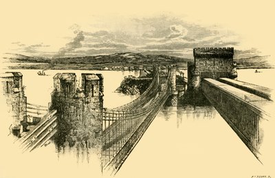 As pontes, do castelo de Conway, 1898. de Unbekannt