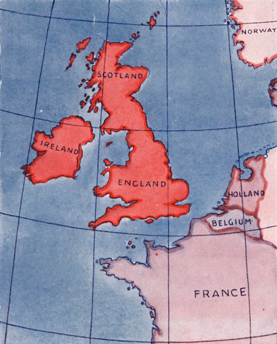 Ilhas Britânicas e França, Bélgica e Holanda ao meio-dia em meados do verão de 1935 de Unbekannt