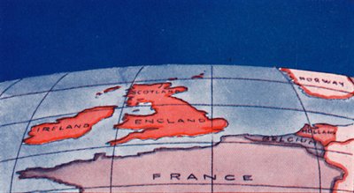 Ilhas Britânicas e Europa do Norte ao meio-dia em meados do inverno de 1935 de Unbekannt