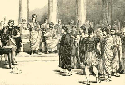 Os conspiradores caitlinarianos antes do Senado, 1890. de Unbekannt