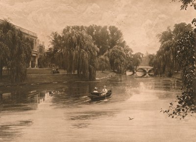 A Cam em Cambridge com o Trinity College, 1902 de Unbekannt