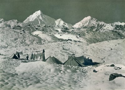 O acampamento abaixo de Jongsong La, c1903 de Unbekannt