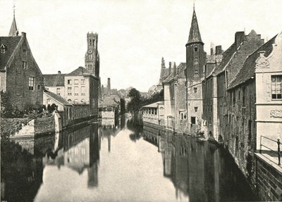 O Canal, Bruges, Bélgica, 1895. de Unbekannt