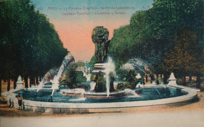 A fonte de Carpeaux - jardins de Luxemburgo, Paris, c1920 de Unbekannt