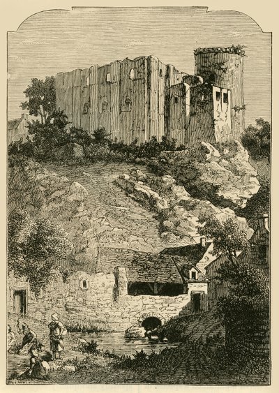 O Castelo de Falaise e a Fonte de Arlette, 1890. de Unbekannt