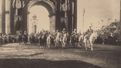 A entrada cerimonial de Nicolau II em Moscou, em 9 de maio de 1896, 1896 de Unbekannt