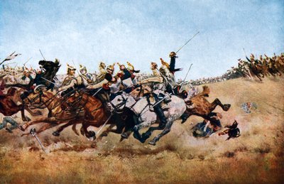 A carga dos Cuirassiers em Rezonville, 1870, c1920 de Unbekannt