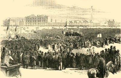 A Reunião de Cartistas sobre Kennington Common, 1848, c1878. de Unbekannt
