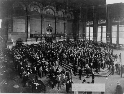 A Junta Comercial de Chicago em sessão, c. 1900 de Unbekannt