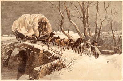 A carroça de Natal, 1866 de Unbekannt