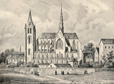 A igreja e parte da abadia de São Victor, 1915 de Unbekannt