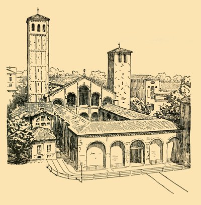 A Igreja de St. Ambrose em Milão, c1930. de Unbekannt