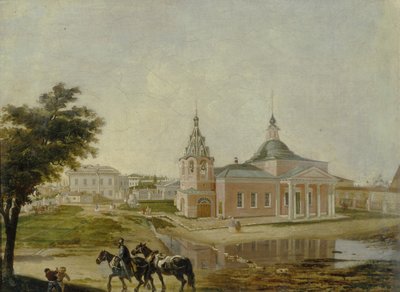 A Igreja do ícone de Rzhev Santa Mãe de Deus em Moscou, meados do século XIX. de Unbekannt