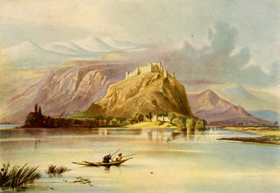 A cidade de Srinagar Kashmir e Hurri Purbut Fort, 1840s, 1901. de Unbekannt