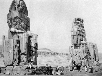 Os Colossos de Memnon, Luxor Thebes, Egito, c1922 de Unbekannt