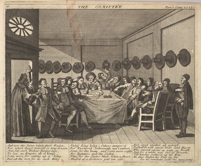 O Comitê Placa 10: Ilustrações para Hudibras de Samuel Butler, 1725-30 . de Unbekannt