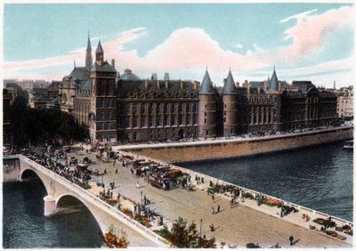 A Conciergerie e o Pont Neuf, Paris, c1900 de Unbekannt