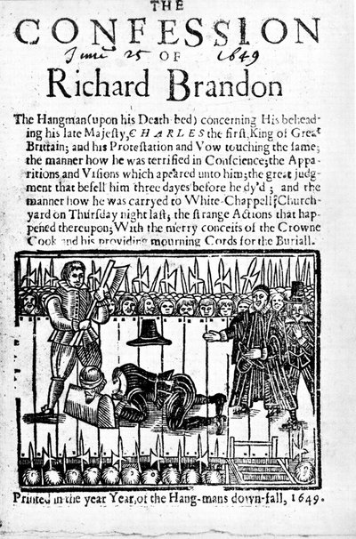 A Confissão de Richard Brandon, 1649 de Unbekannt