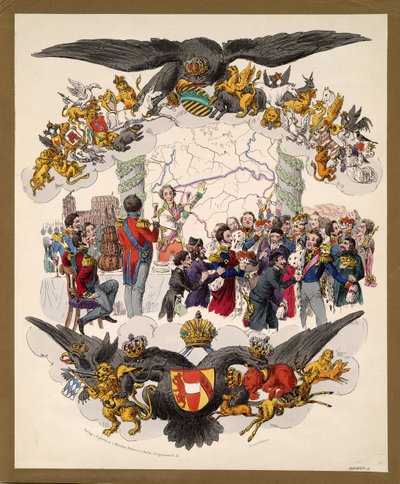 O Congresso da Caricatura de Viena, 1815 de Unbekannt