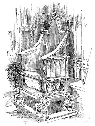 A Cadeira da Coroação, Abadia de Westminster, Londres, 1900 de Unbekannt