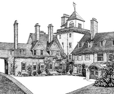 O pátio da corte, Standen, East Grinstead, 1900 de Unbekannt