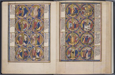 A criação. Bíblia moralizada Codex Vindobonensis 2554, ca 1250 de Unbekannt