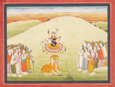 A Criação de Durga: Página de um Markandeya Purana Disperso ..., ca. 1810-20. de Unbekannt