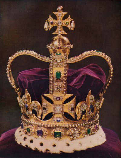A coroa da Inglaterra, coroa de St. Edwards, c1937 de Unbekannt