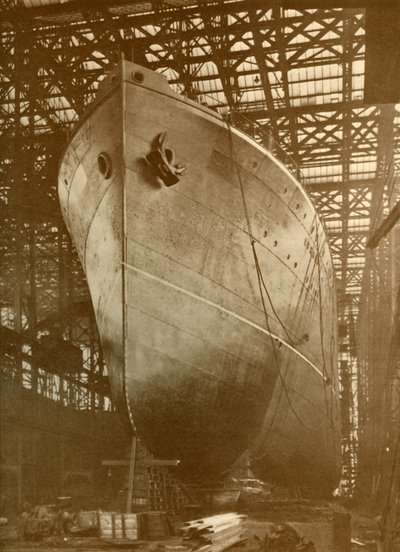 O Cunard Aurania 14.000 toneladas nas ações em Newcastle-On-Tyne, c1930. de Unbekannt
