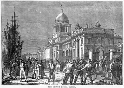 The Custom House, Dublin, século XIX de Unbekannt