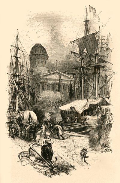 The Custom House, Liverpool, meados do século XIX. de Unbekannt