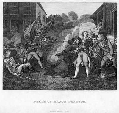 A morte do major Pearson, c1782-c1784 de Unbekannt