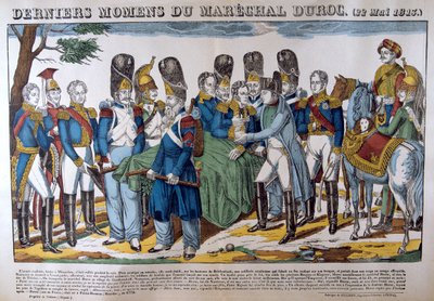 A morte do marechal Duroc, 22 de maio de 1813, século XIX de Unbekannt