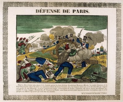 A defesa de Paris, 1814, século XIX de Unbekannt