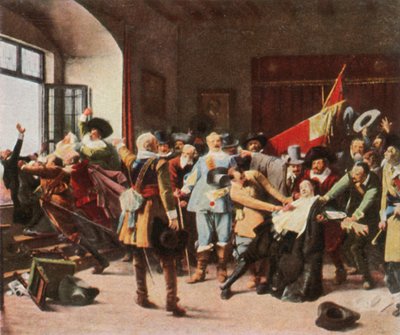 A Defenestration de Praga, 23 de maio de 1618, 1936. de Unbekannt