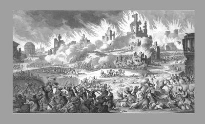 A destruição de Jerusalém e o templo, 1818. de Unbekannt