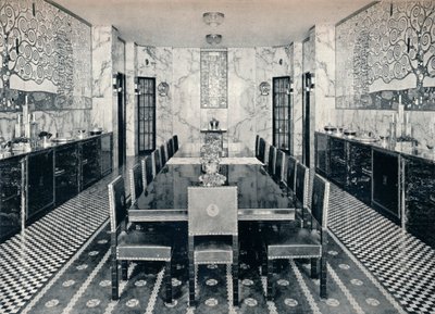 A sala de jantar do palácio Stoclet, Bruxelas, Bélgica, c1914 de Unbekannt