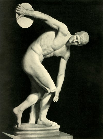 O Discobolus de Myron, 1908. de Unbekannt