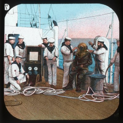 O mergulhador - HMS Blake, c1900. de Unbekannt