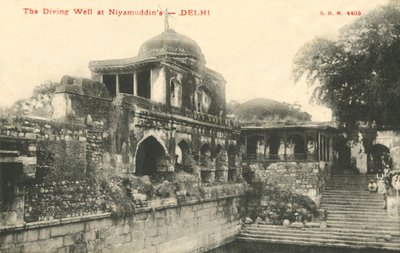 O poço de mergulho em Niyamudddins - Delhi. de Unbekannt