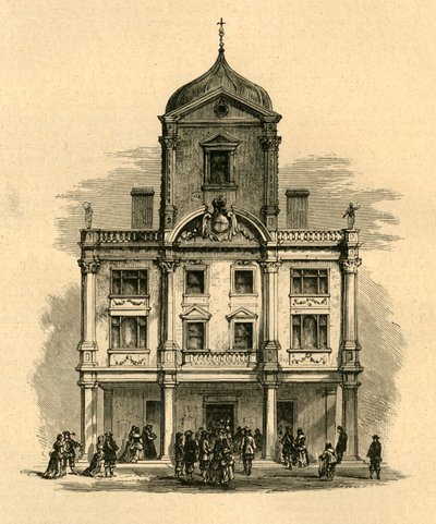 O teatro de Dorset Gardens, Whitefriars, 1897. de Unbekannt