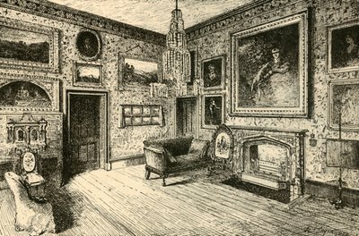 A sala de estar em Abbotsford, 1882. de Unbekannt