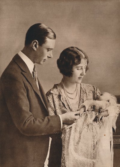 O duque e a duquesa de York no batizado da princesa Elizabeth, 1926 de Unbekannt
